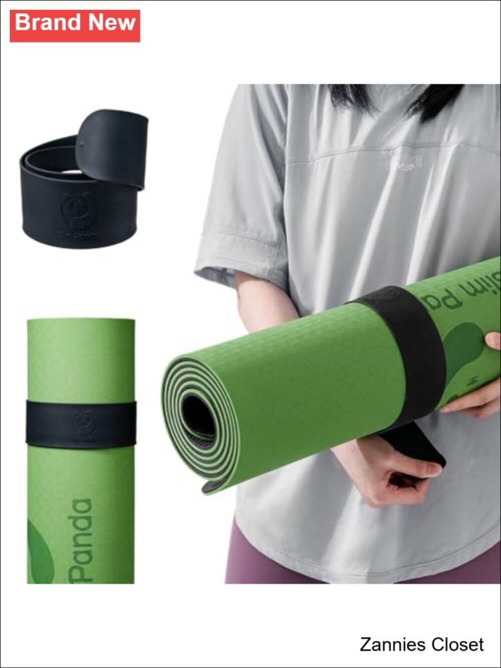 ✨ Yoga Mat Strap Slap Band Silicone Snap Closure Fits Most Mats